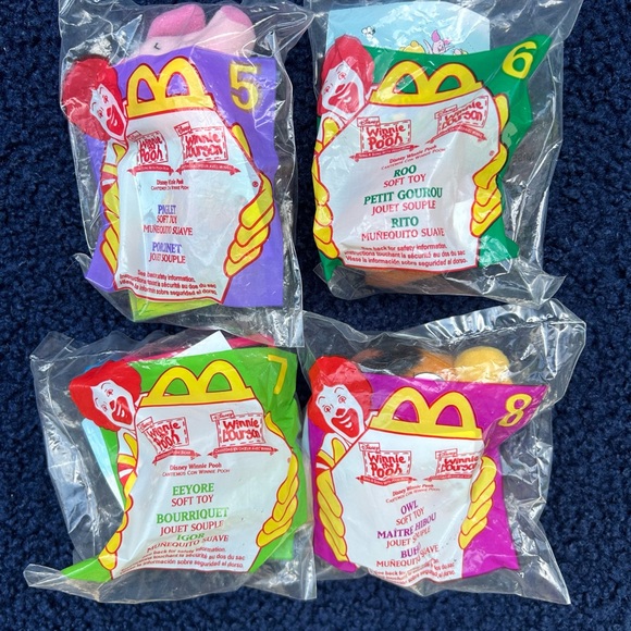 Winnie The Pooh McDonald’s Happy Meal toys NEW UNOPENED 1999 set of 8 - Picture 3 of 6